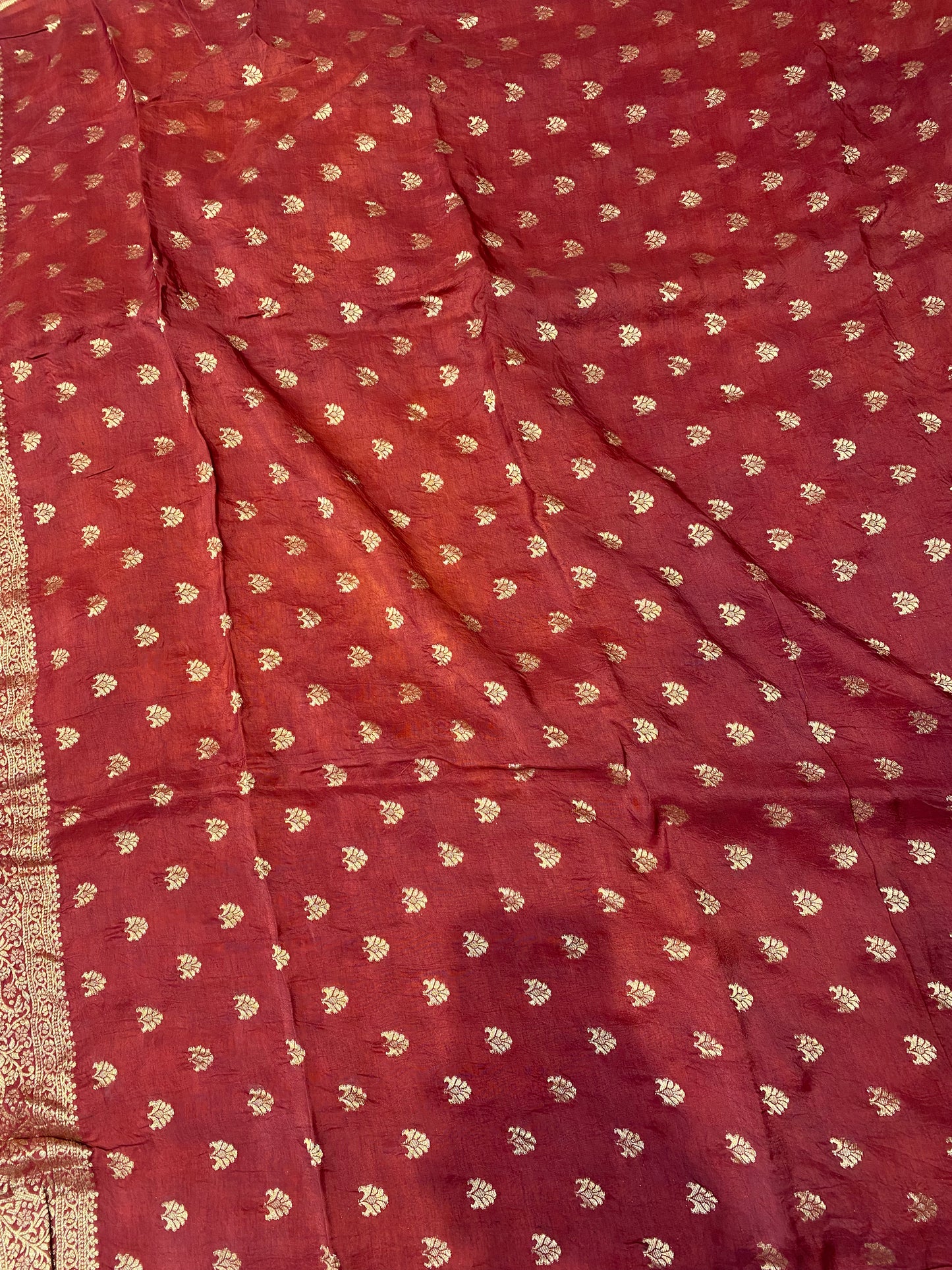 Ajrakh Dola Silk Saree 31
