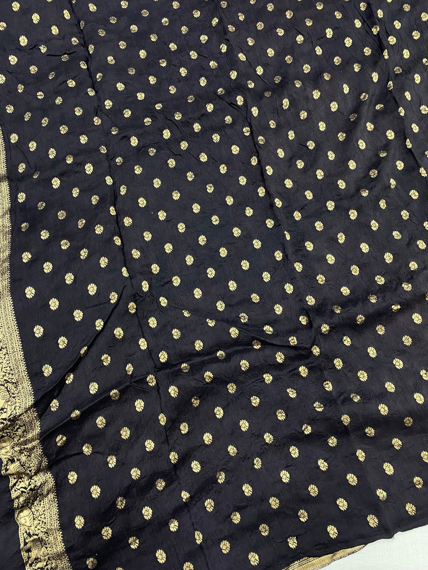 Ajrakh Dola Silk Saree 33