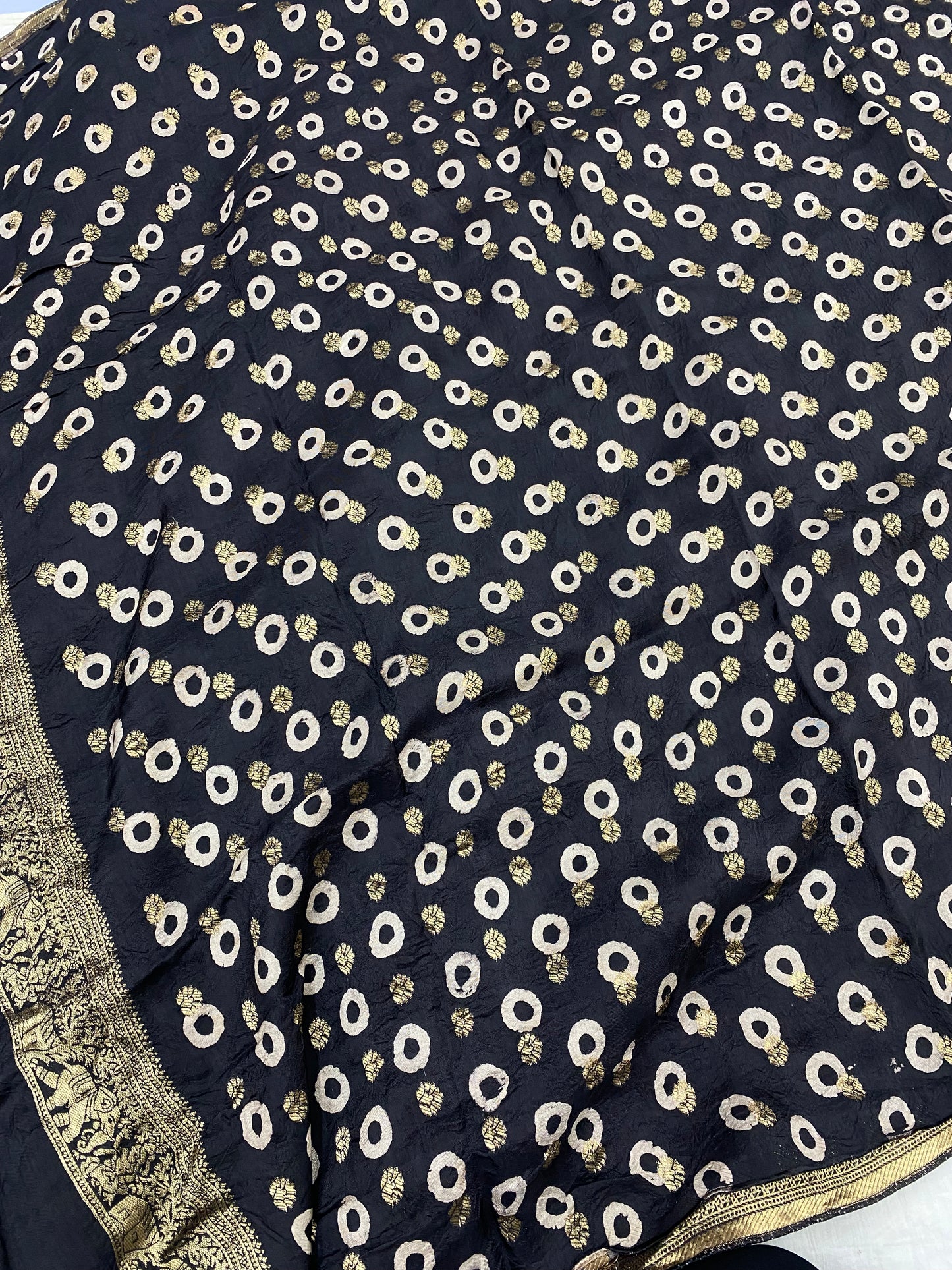 Ajrakh Dola Silk Saree 36