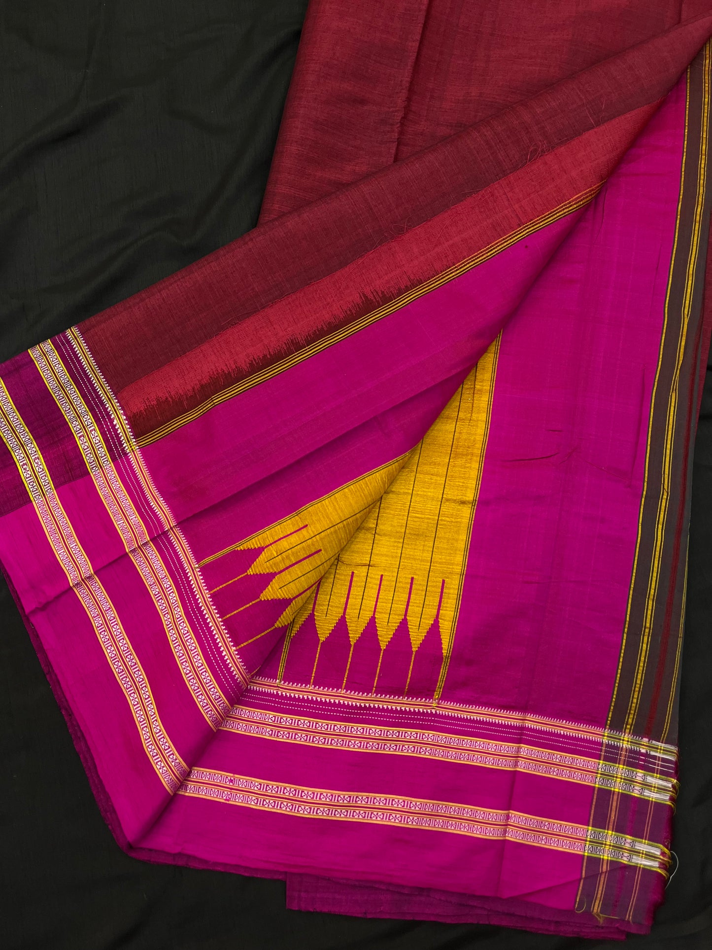 Beetroot Viscose Ilkal Saree