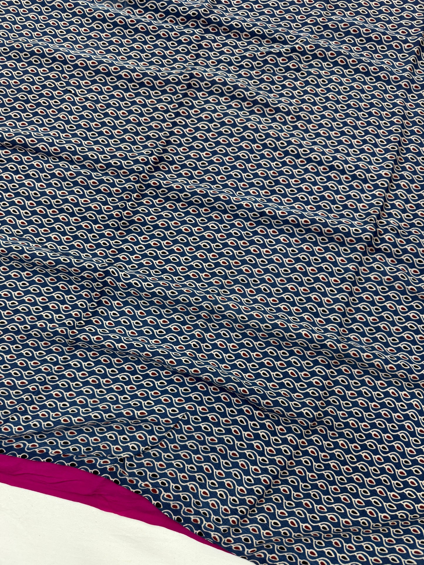 Ajrakh Plain Modal Silk Saree 14