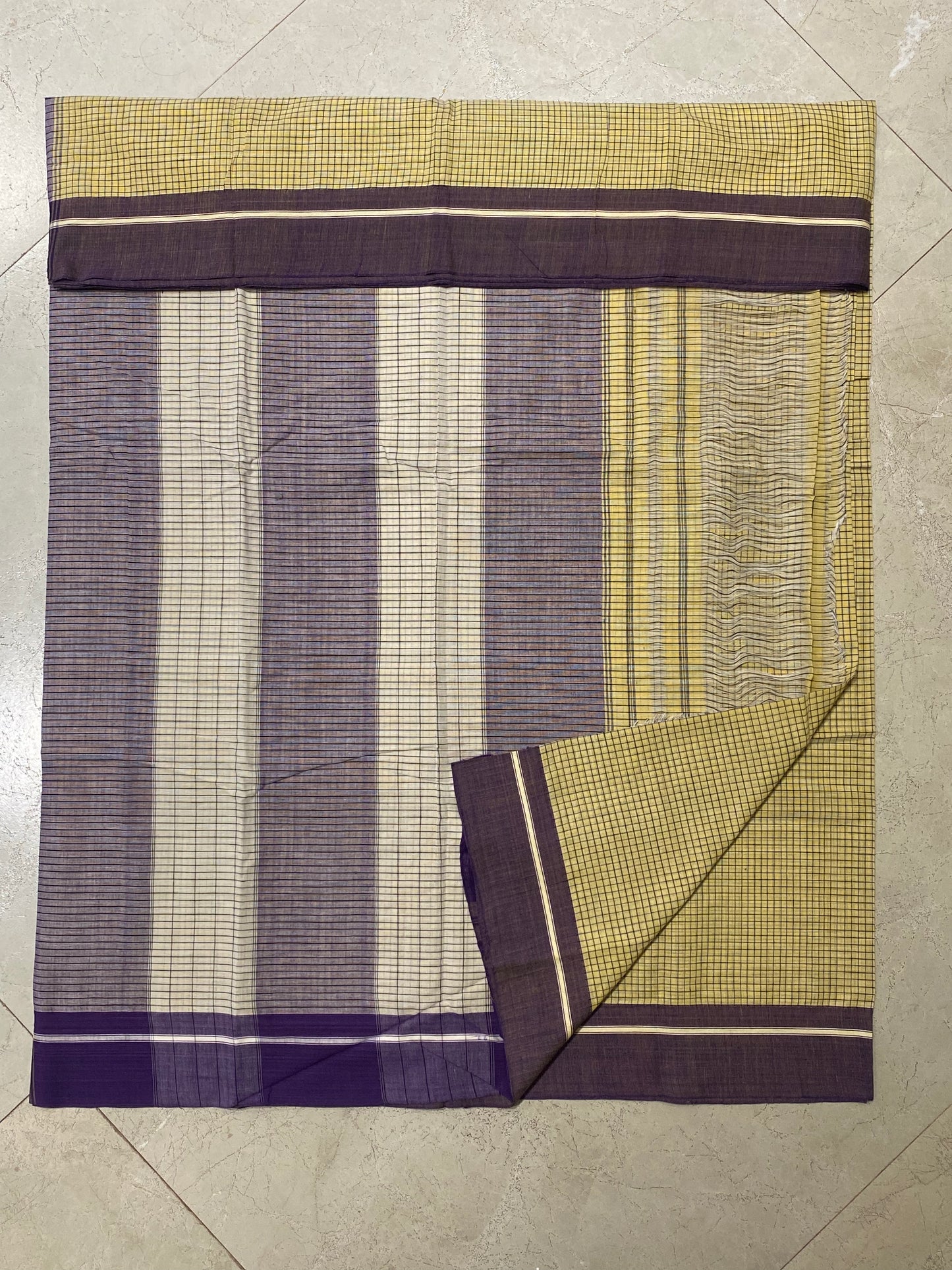 Butter Voilet Patteda Anchu Saree