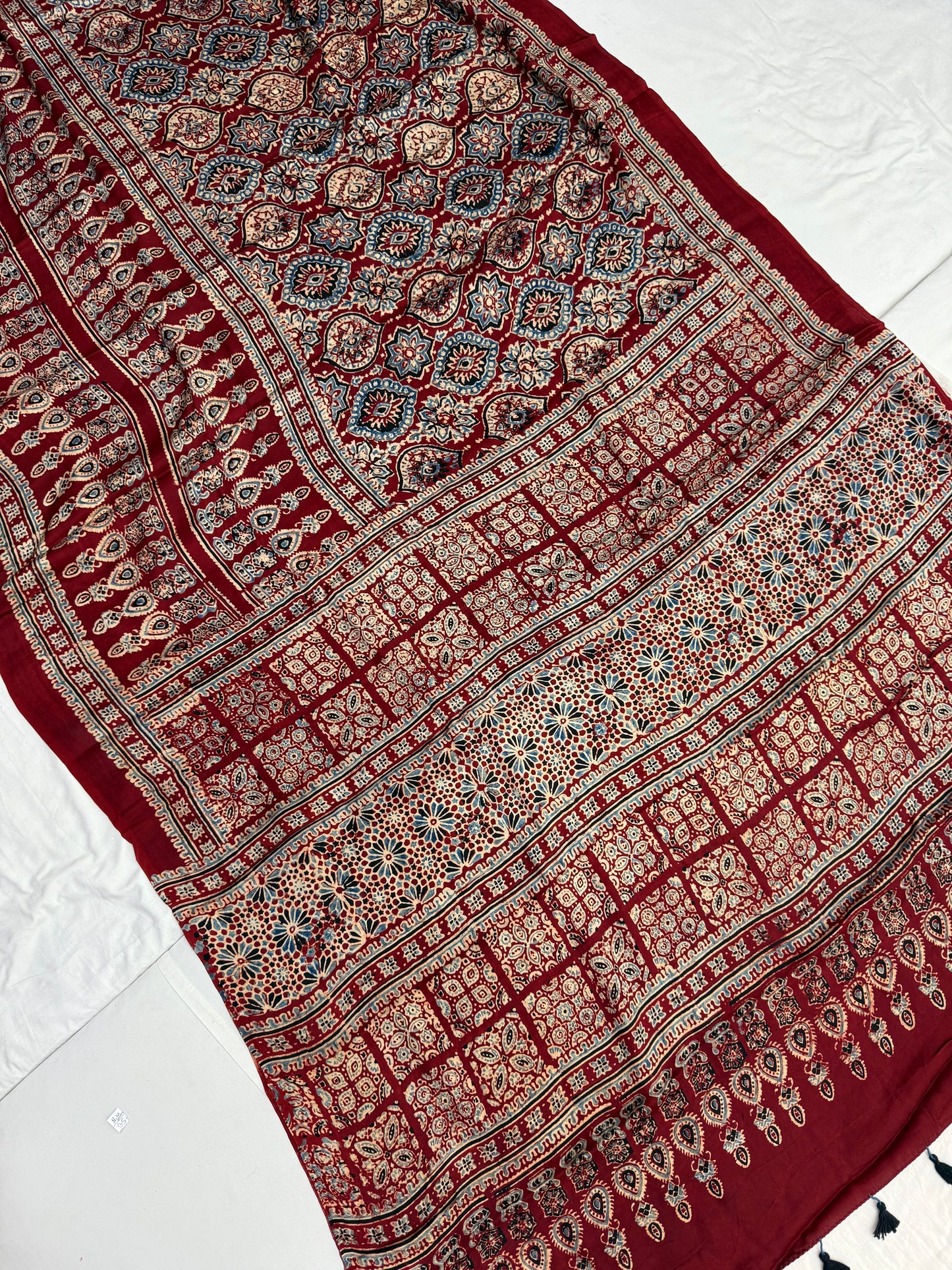 Raag-e-Butta Ajrakh Saree Blouse Combo Set