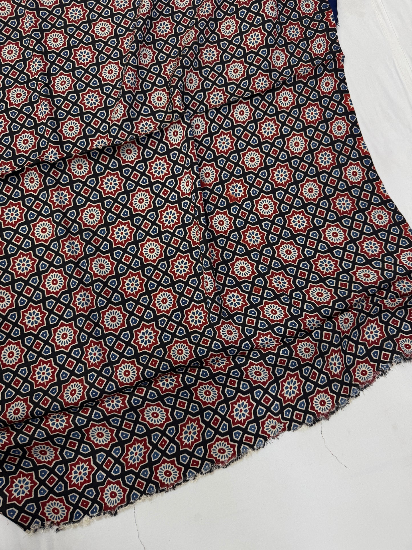 Ajrakh Plain Modal Silk Saree 20