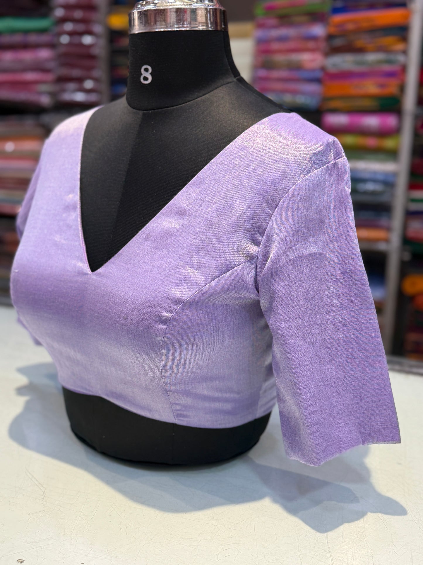 Lavender Elastic Fit Blouse