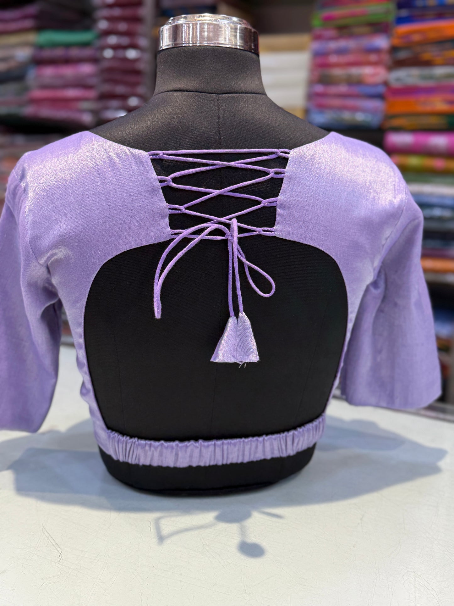 Lavender Elastic Fit Blouse