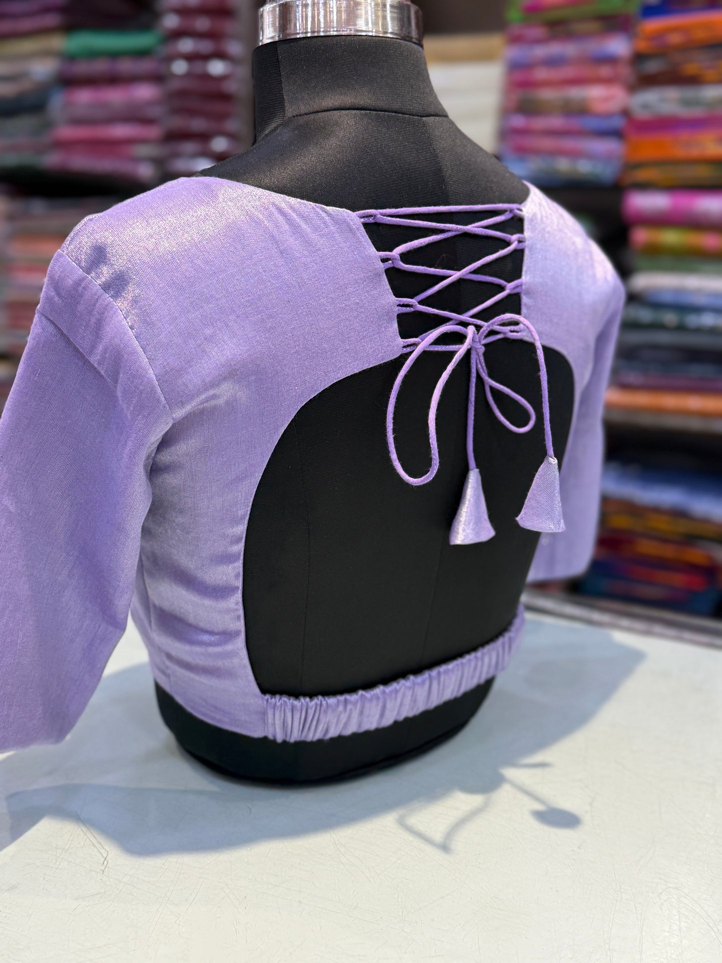 Lavender Elastic Fit Blouse