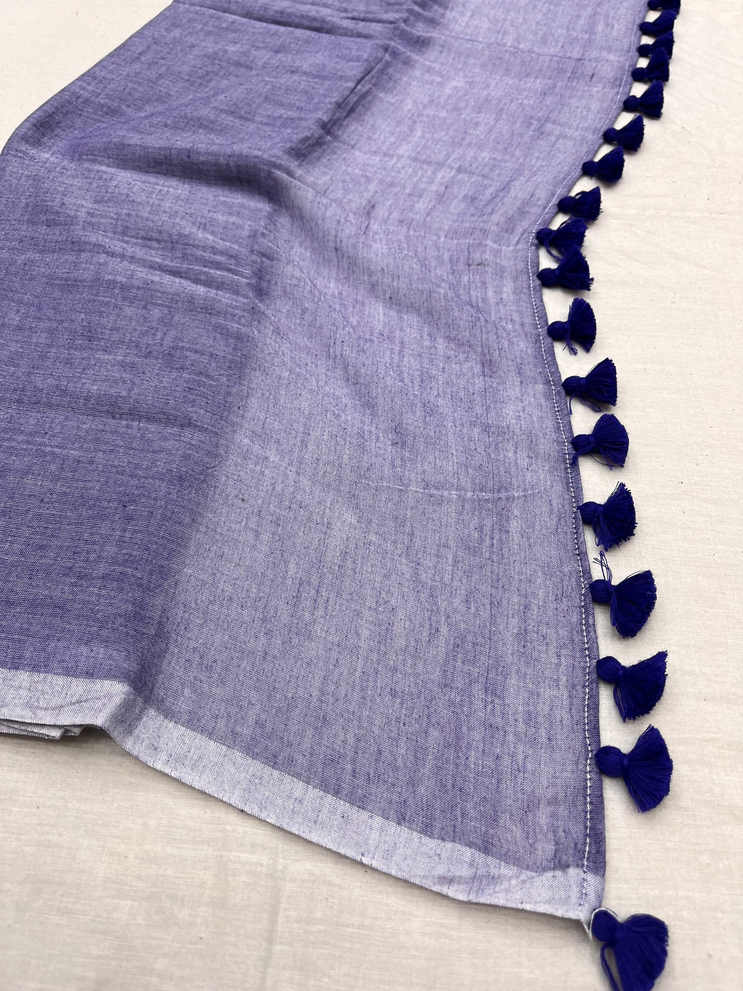Denim Hues Mulmul Saree