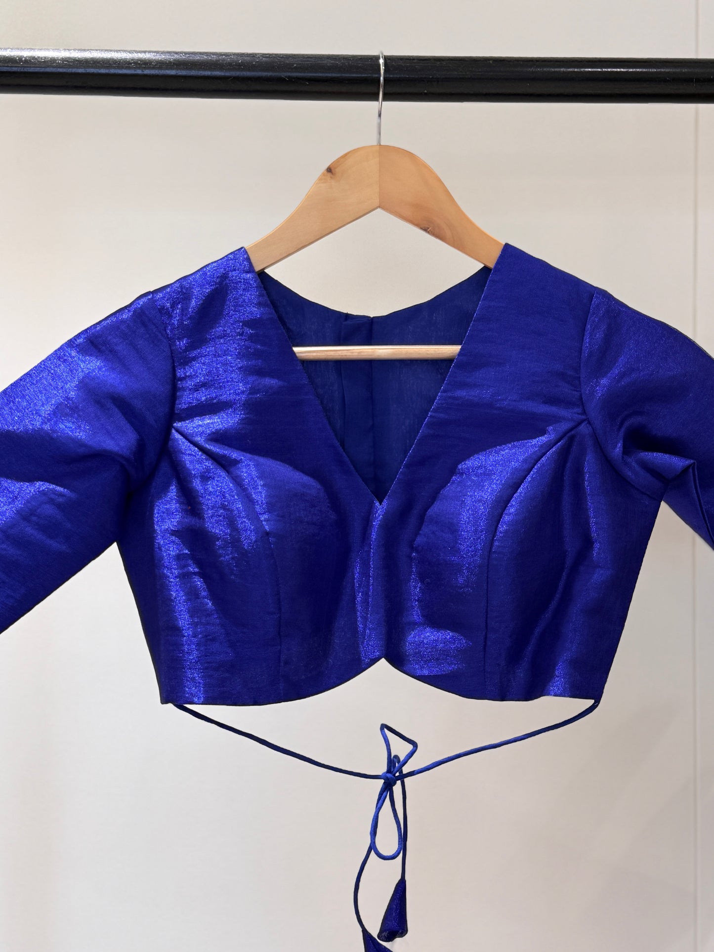 Blue Butterfly Tissue Mulmul Blouse