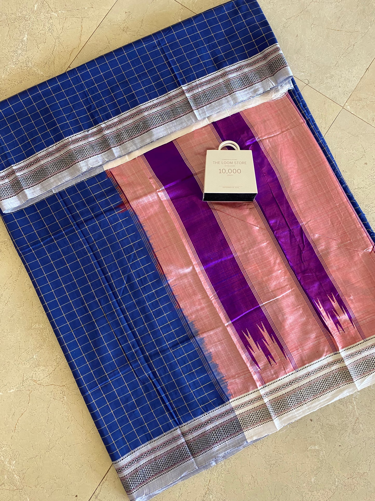 Ilkal Checks Handloom Saree 05