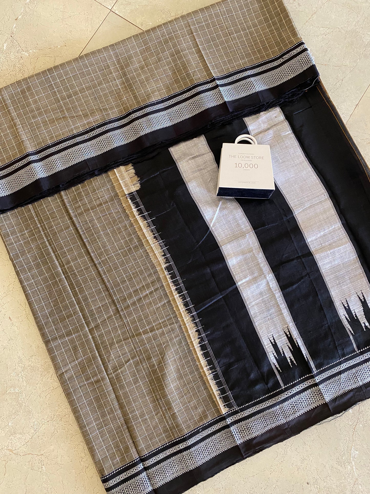 Ilkal Checks Handloom Saree 07