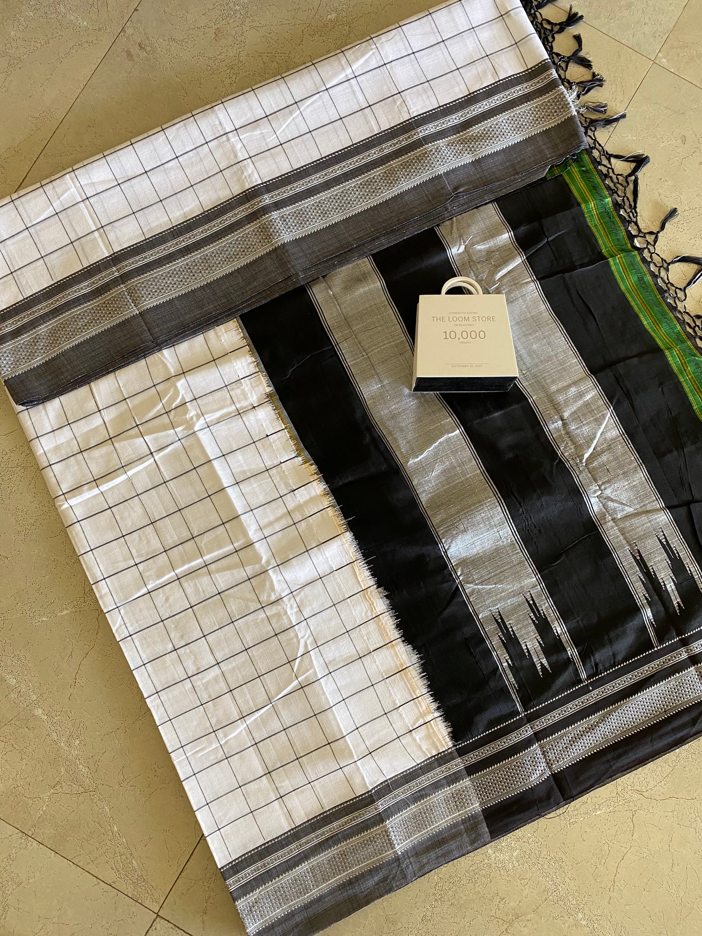 Ilkal Checks Handloom Saree 08