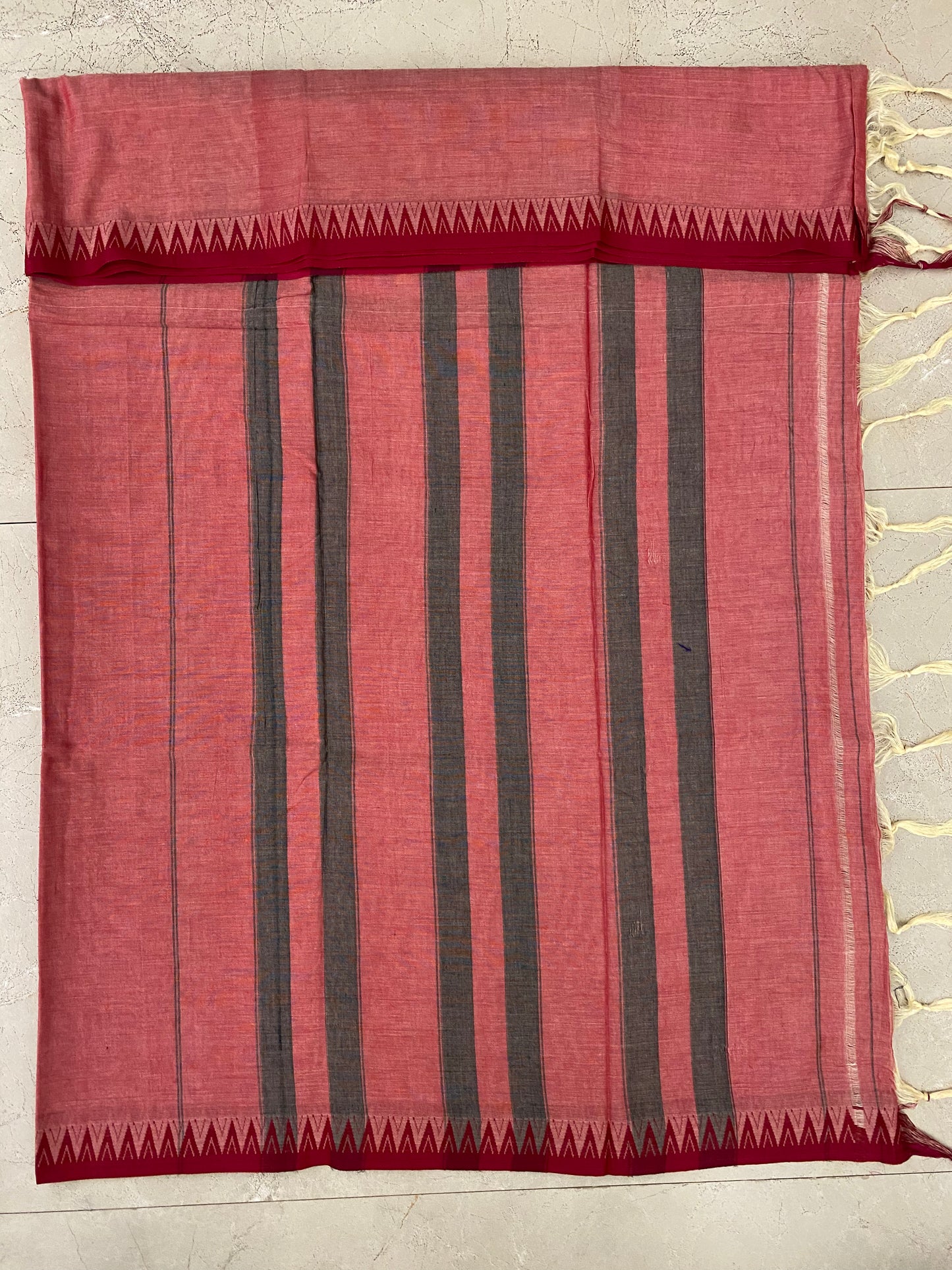 Vijaypura Temple Border Cotton Saree - 02