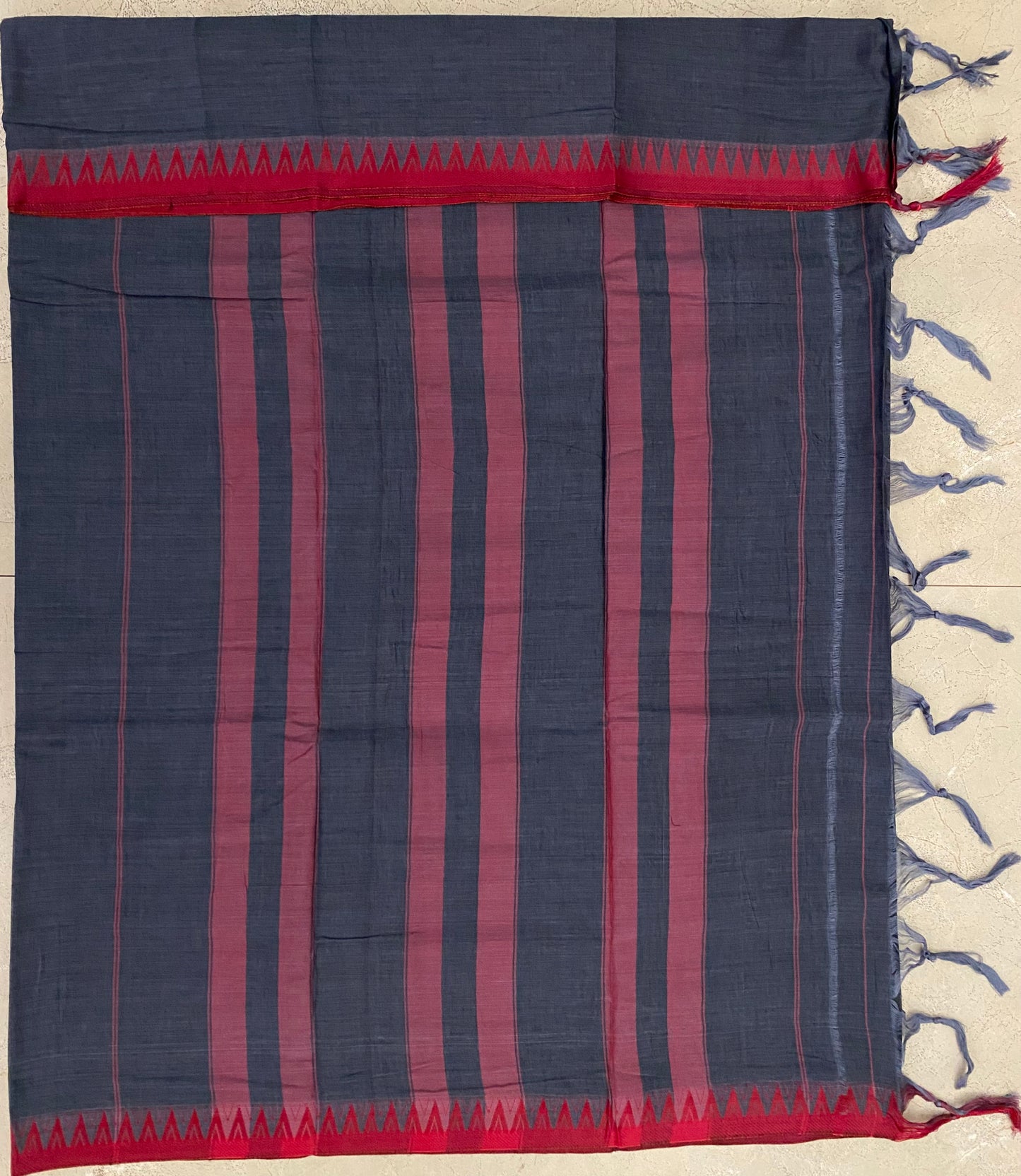 Vijaypura Temple Border Cotton Saree - 03