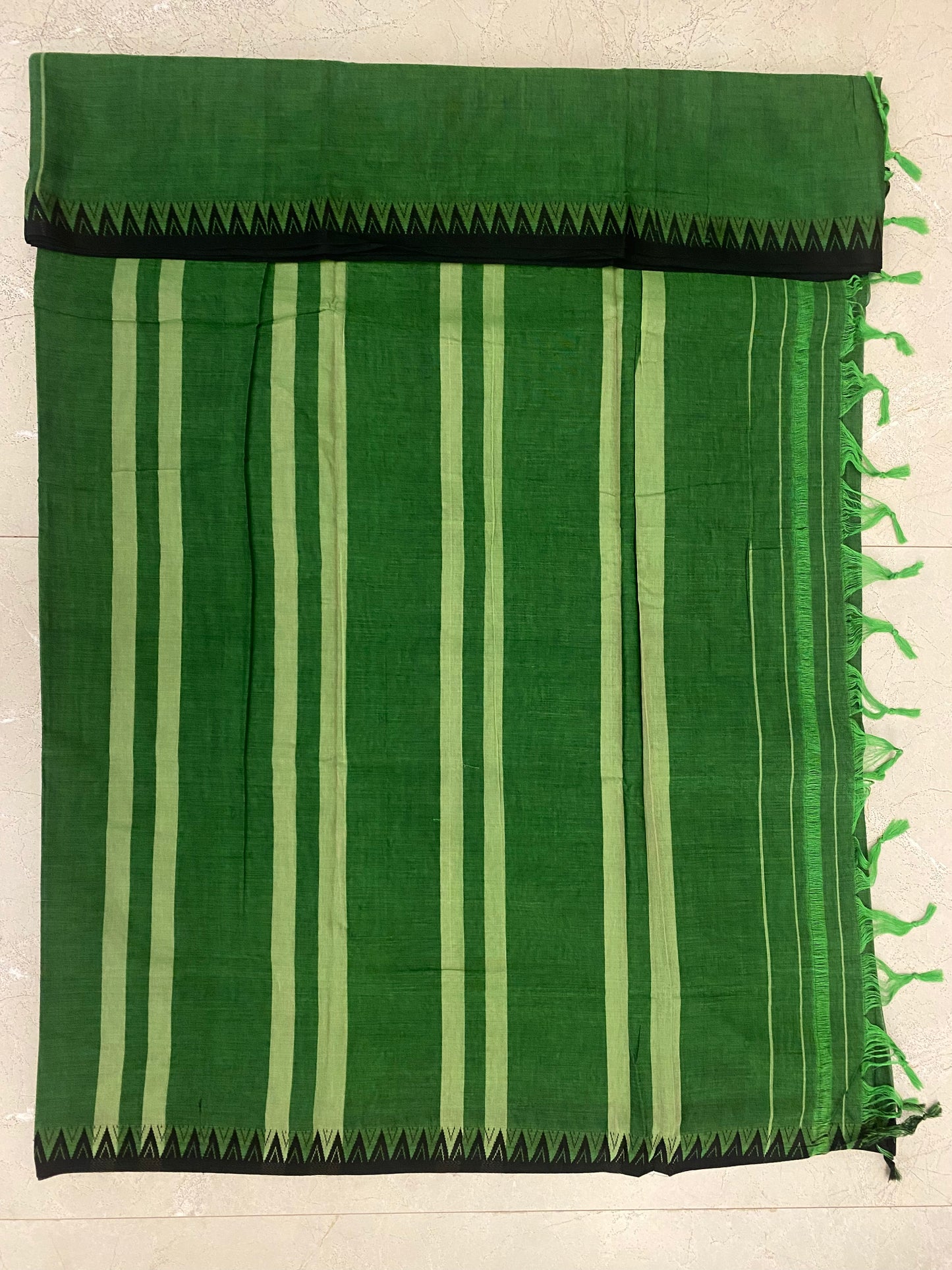 Vijaypura Temple Border Cotton Saree - 05
