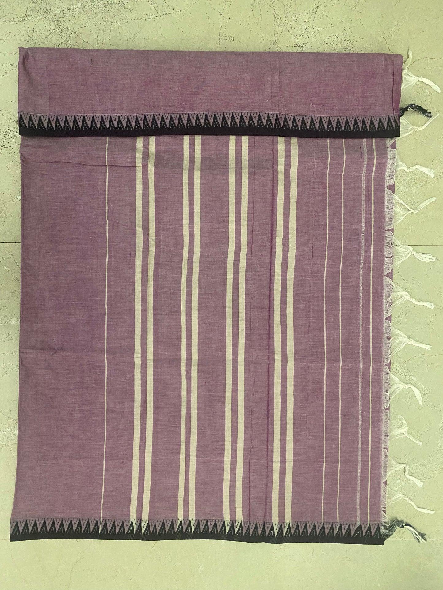 Vijaypura Temple Border Cotton Saree - 08