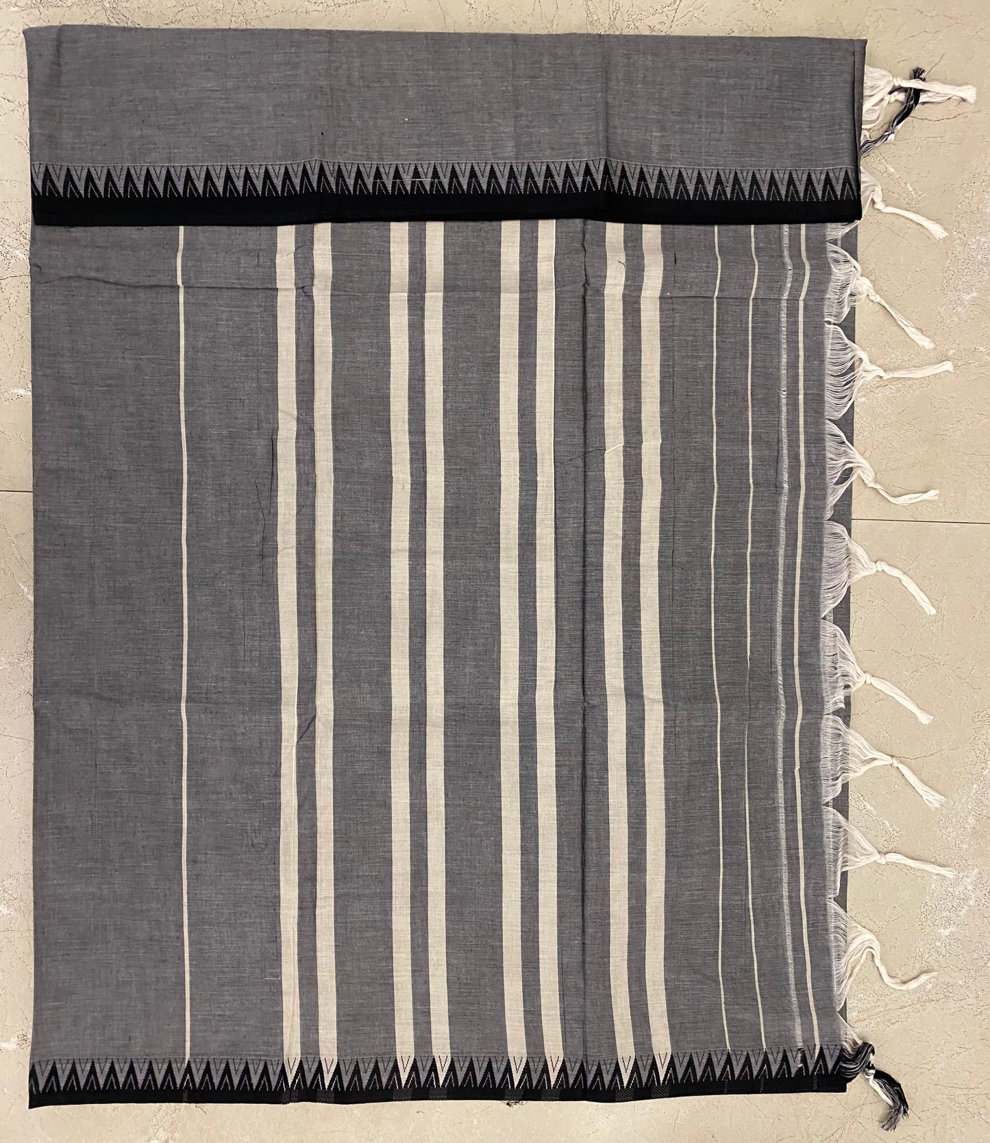 Vijaypura Temple Border Cotton Saree - 10