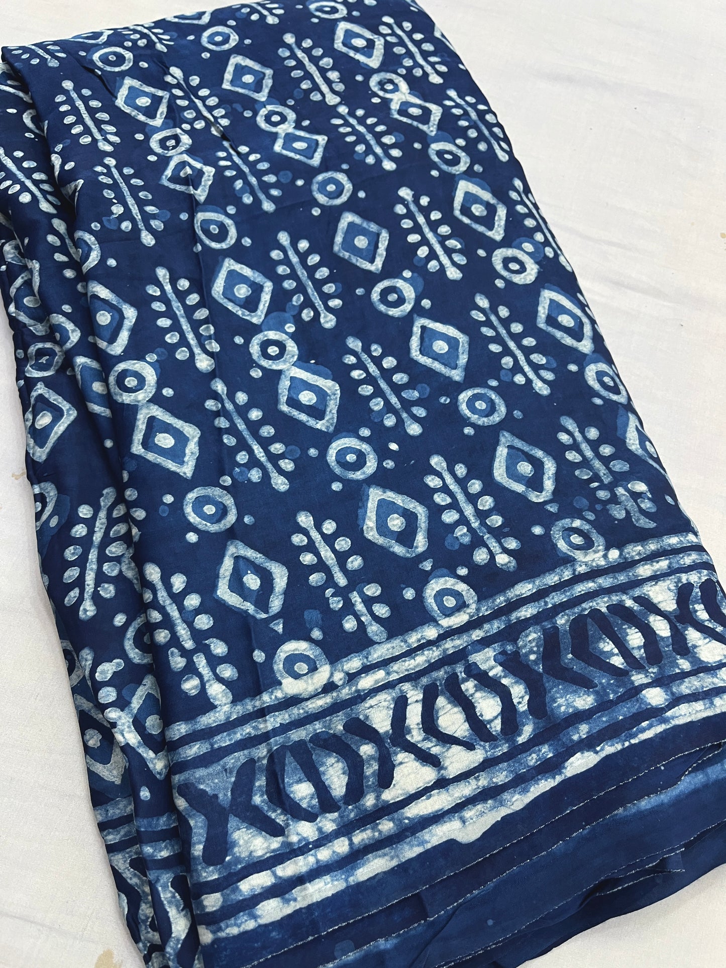 Indigo Modal Silk Saree 11