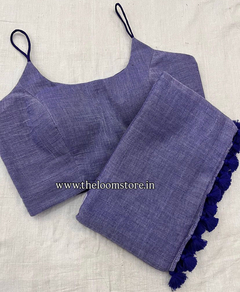 Denim Saree Blouse Co-Ord Set