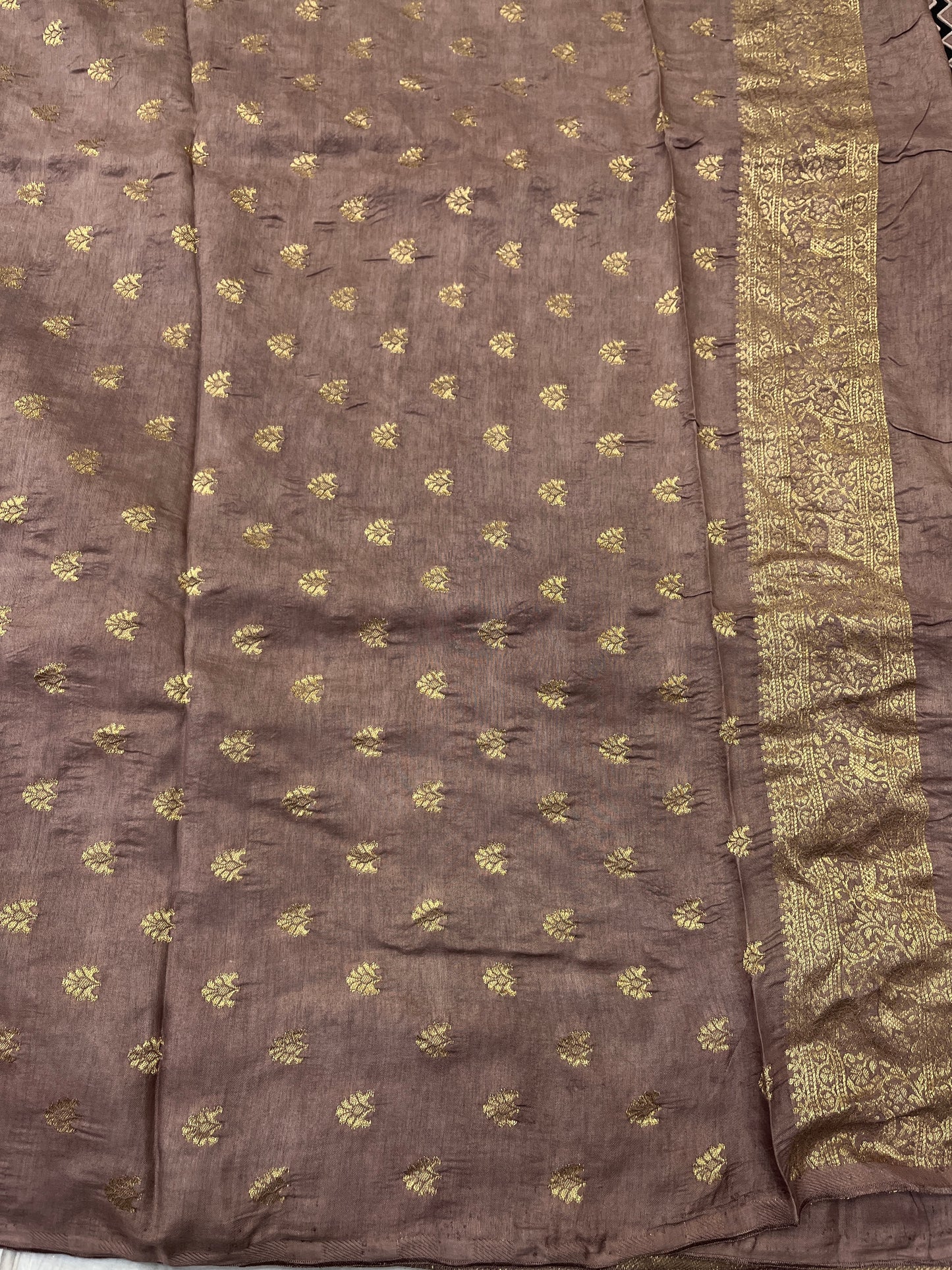 Ajrakh Dola Silk Saree 14