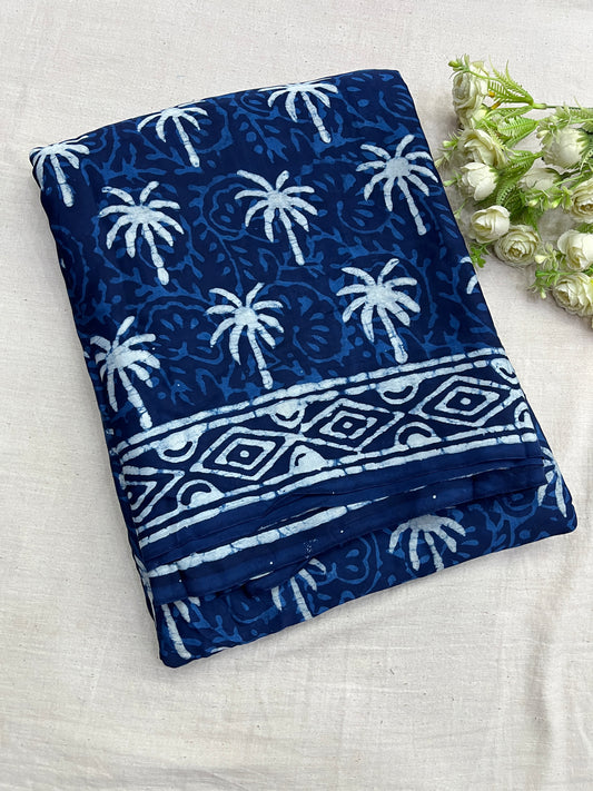 Indigo Modal Silk Saree 13