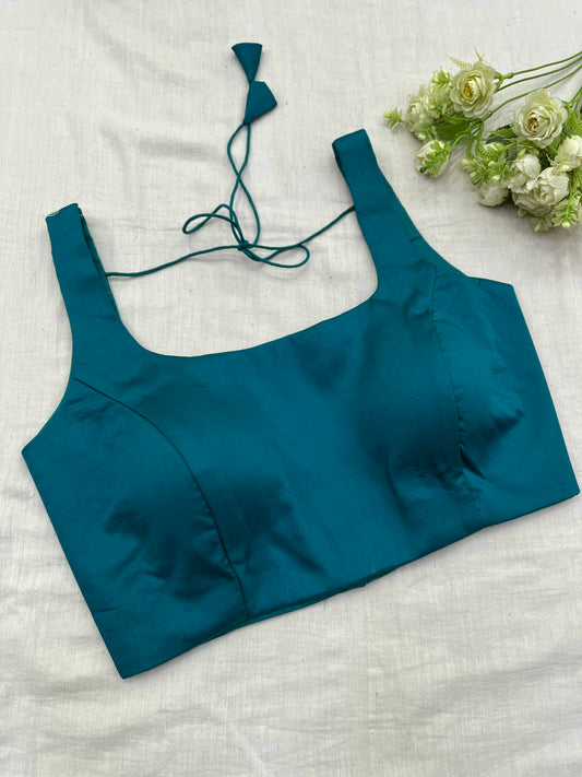 Teal Green Backless Strap Blouse