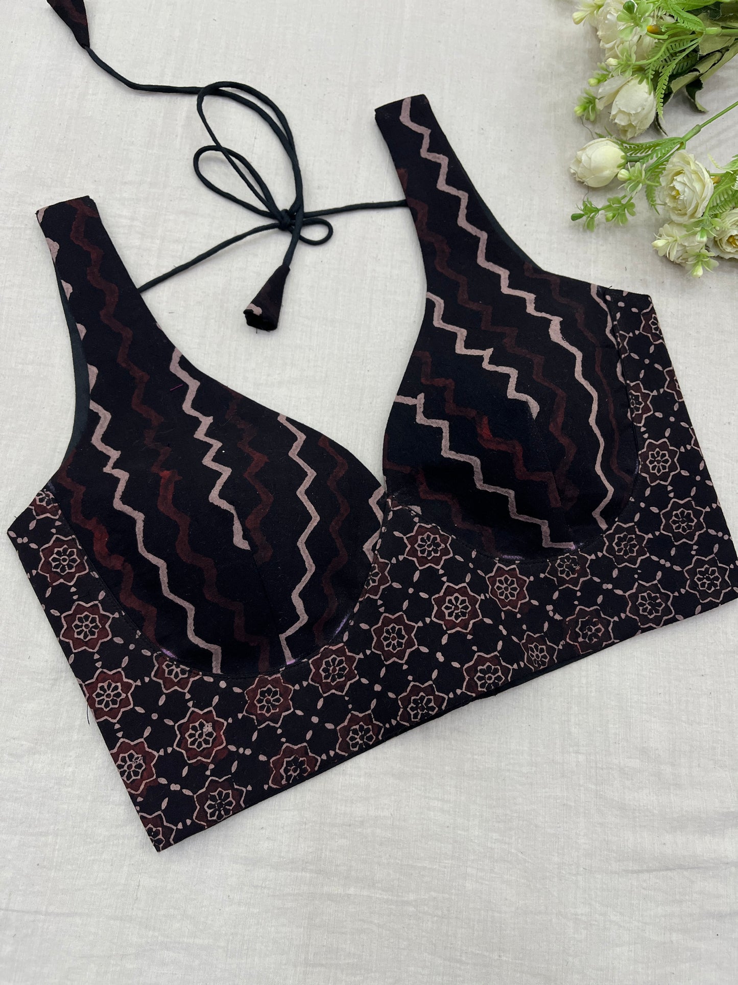 Kappi Coffee Saree Blouse Combo Set