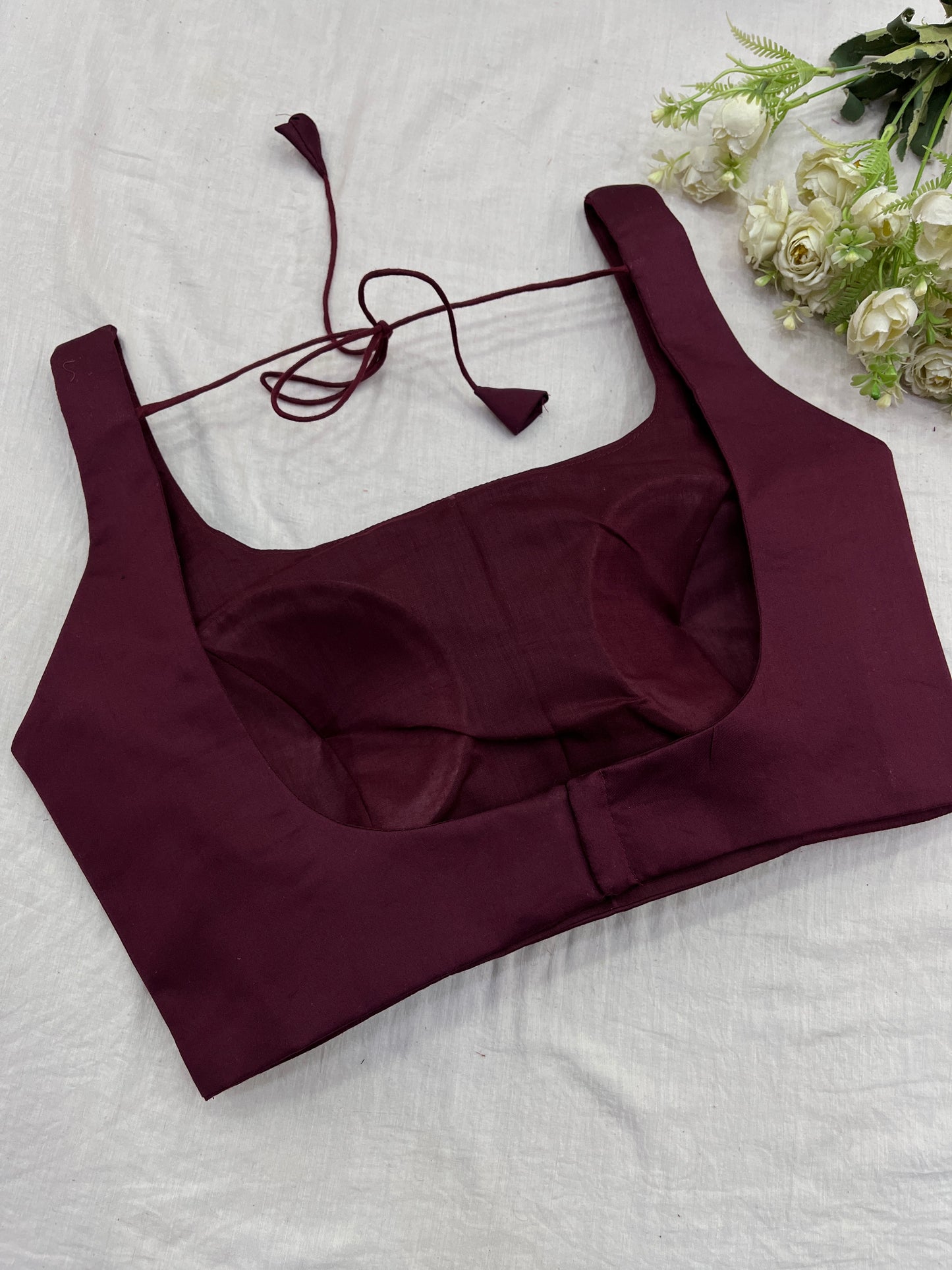 Maroon Garnett Backless Strap Blouse