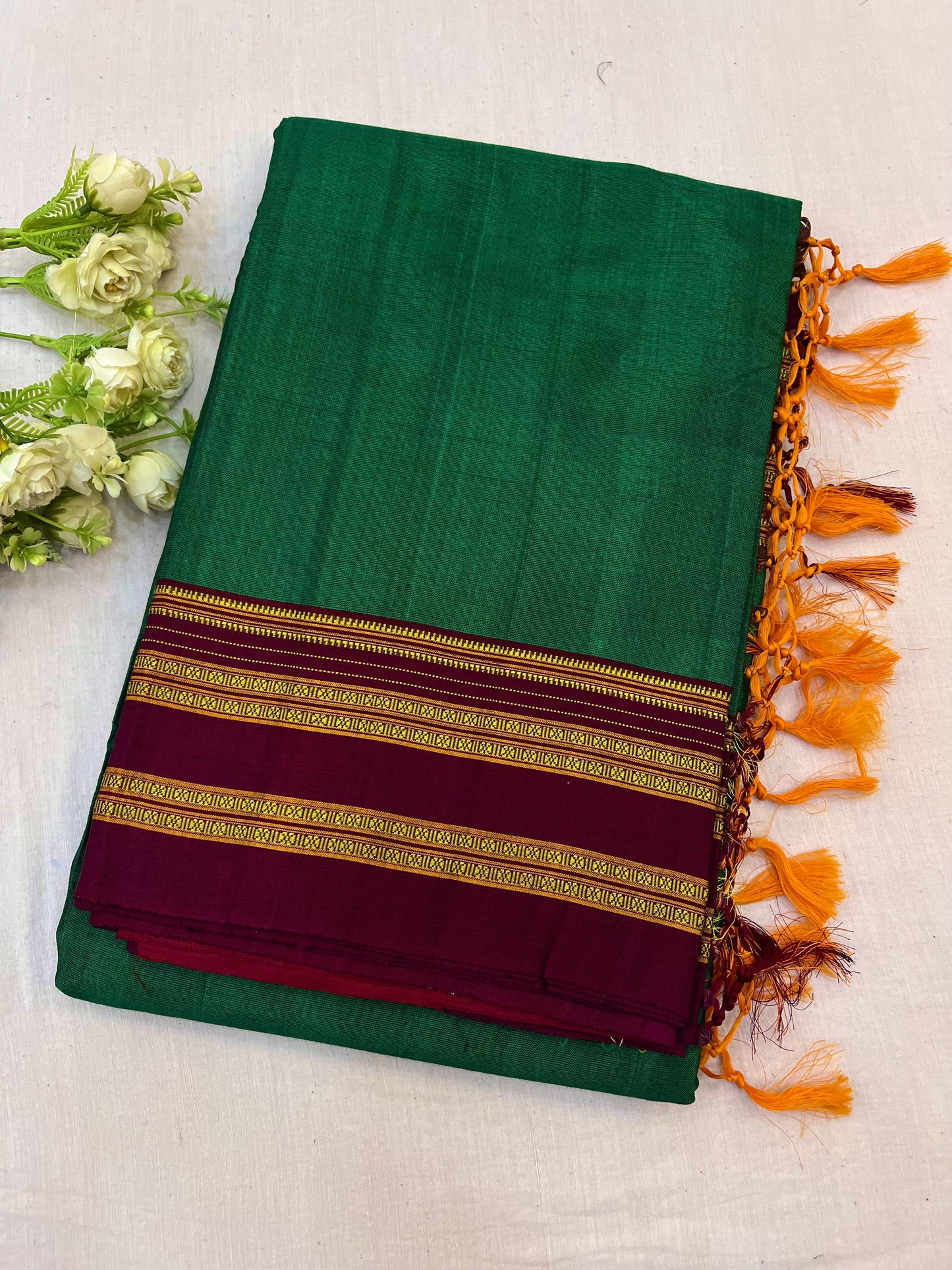 Green Maroon Viscose Ilkal Saree