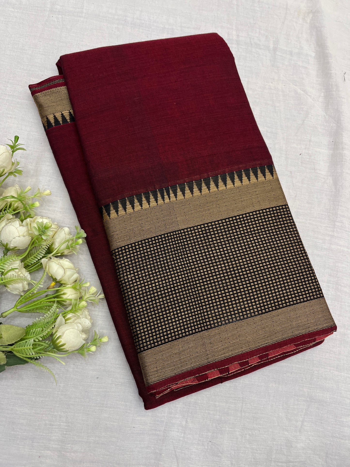 Narayanpet TC Border Cotton Saree 08