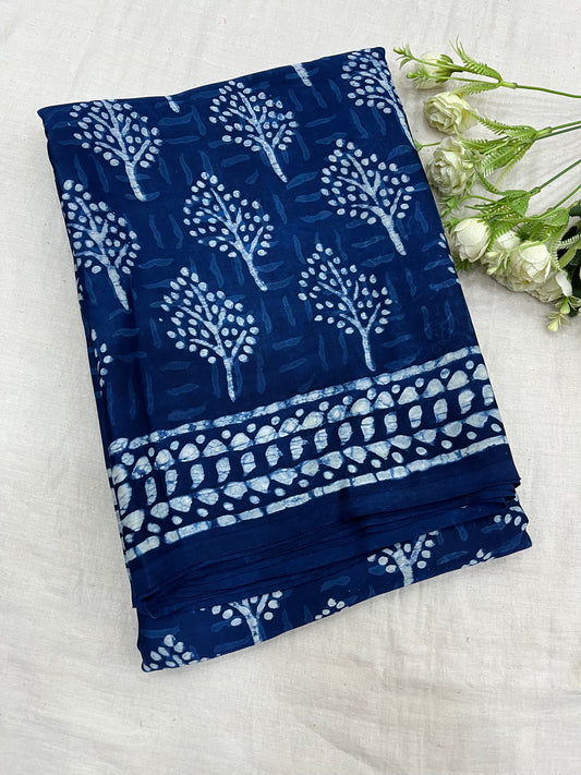 Indigo Modal Silk Saree 17