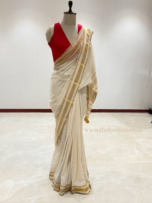 Thiruvonam Mulmul Saree