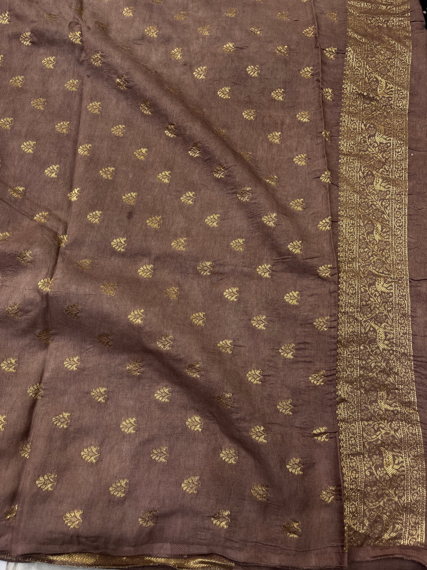 Ajrakh Dola Silk Saree 12