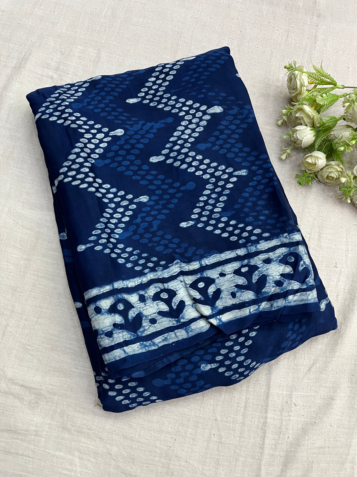 Indigo Modal Silk Saree 12