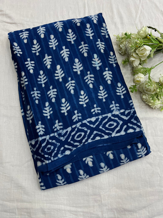 Indigo Modal Silk Saree 8