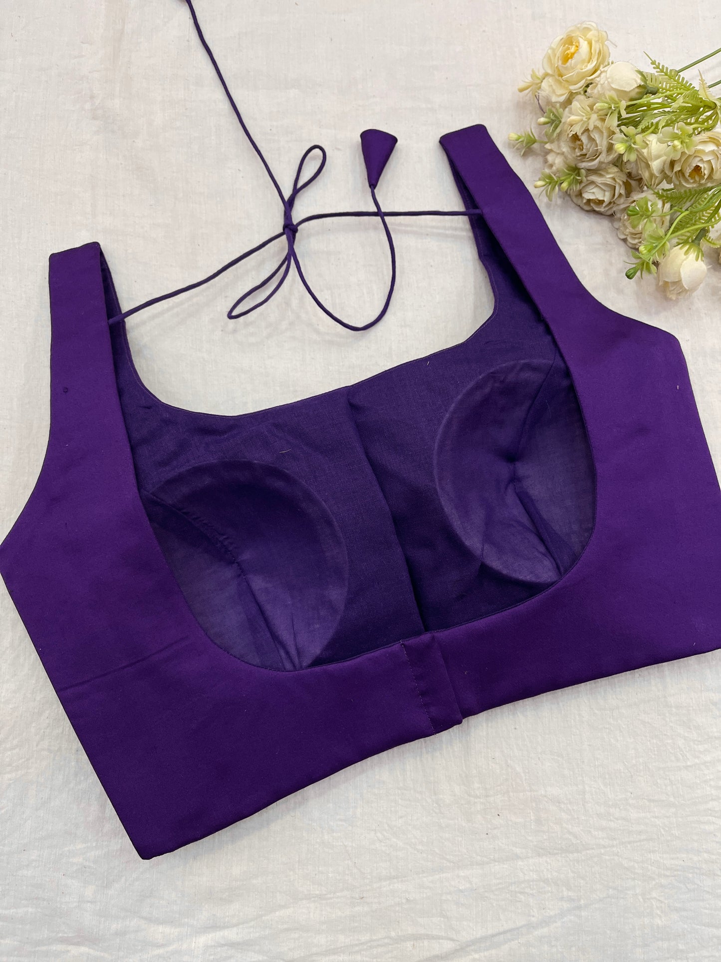 Ink Purple Backless Strap Blouse