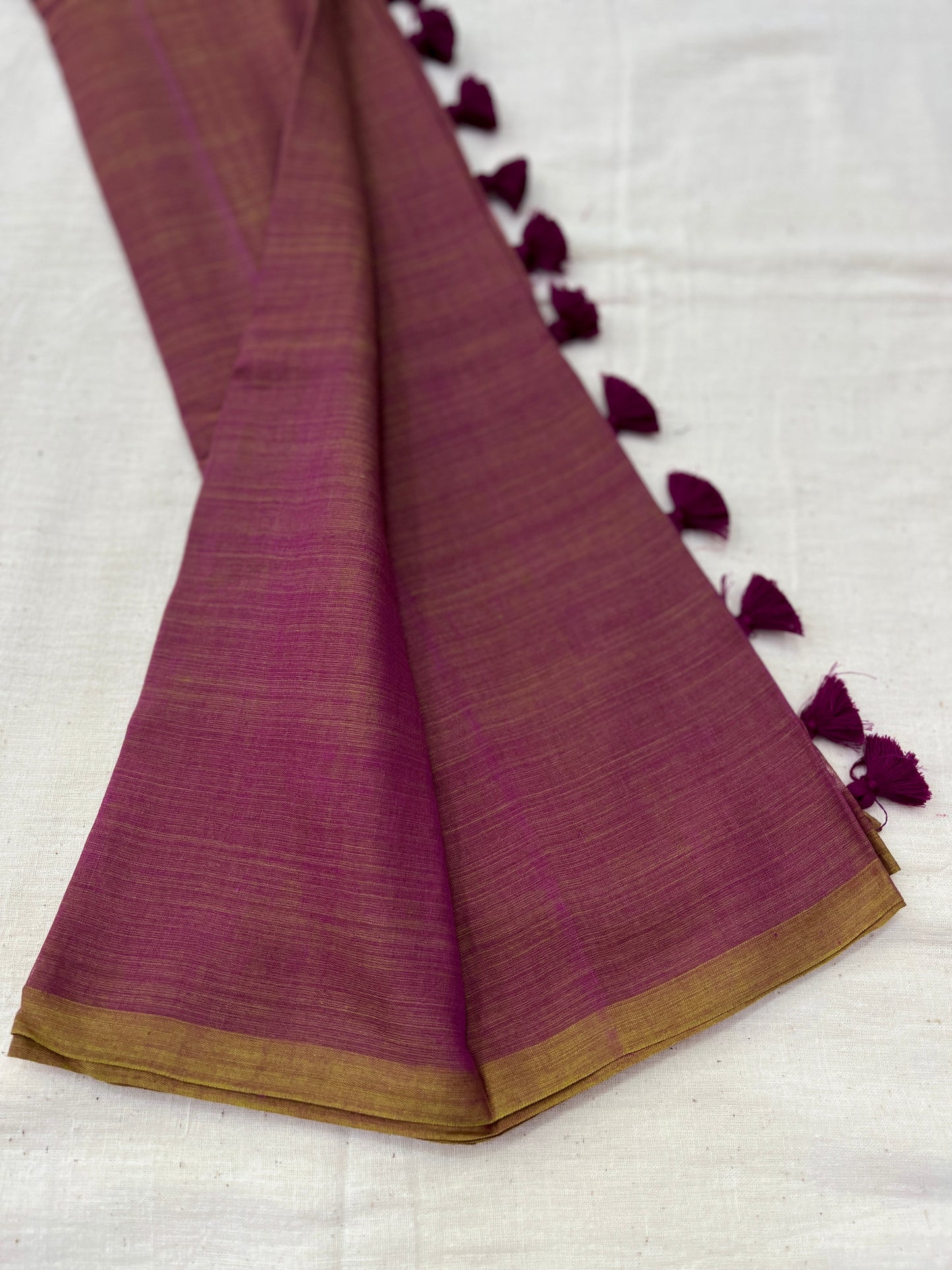 Flirty Purple Mulmul Saree