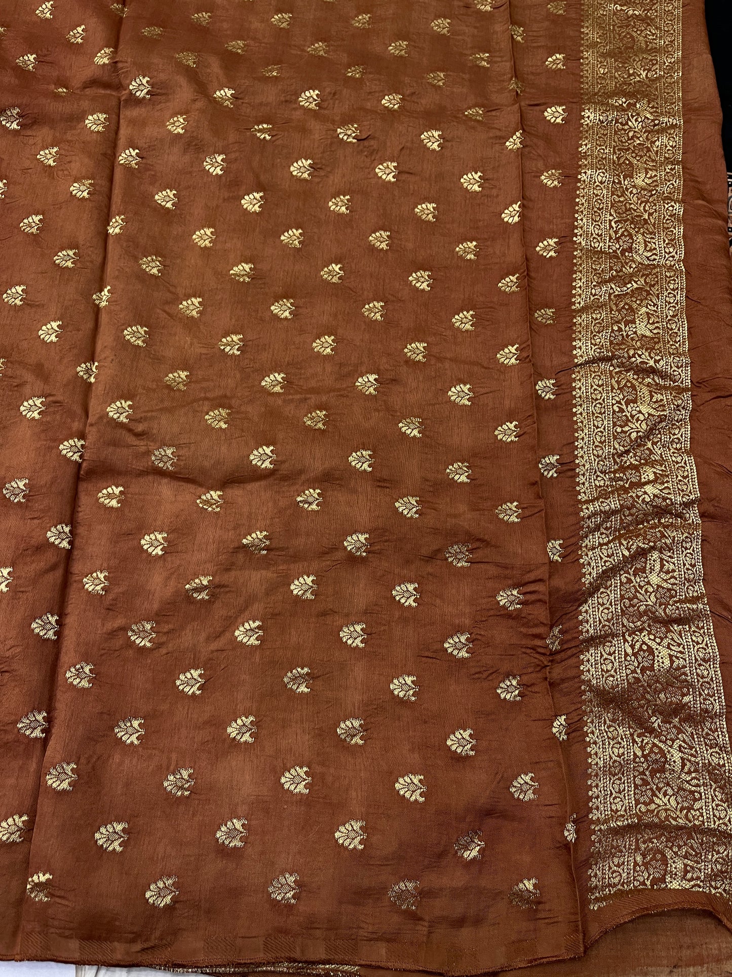 Ajrakh Dola Silk Saree 03