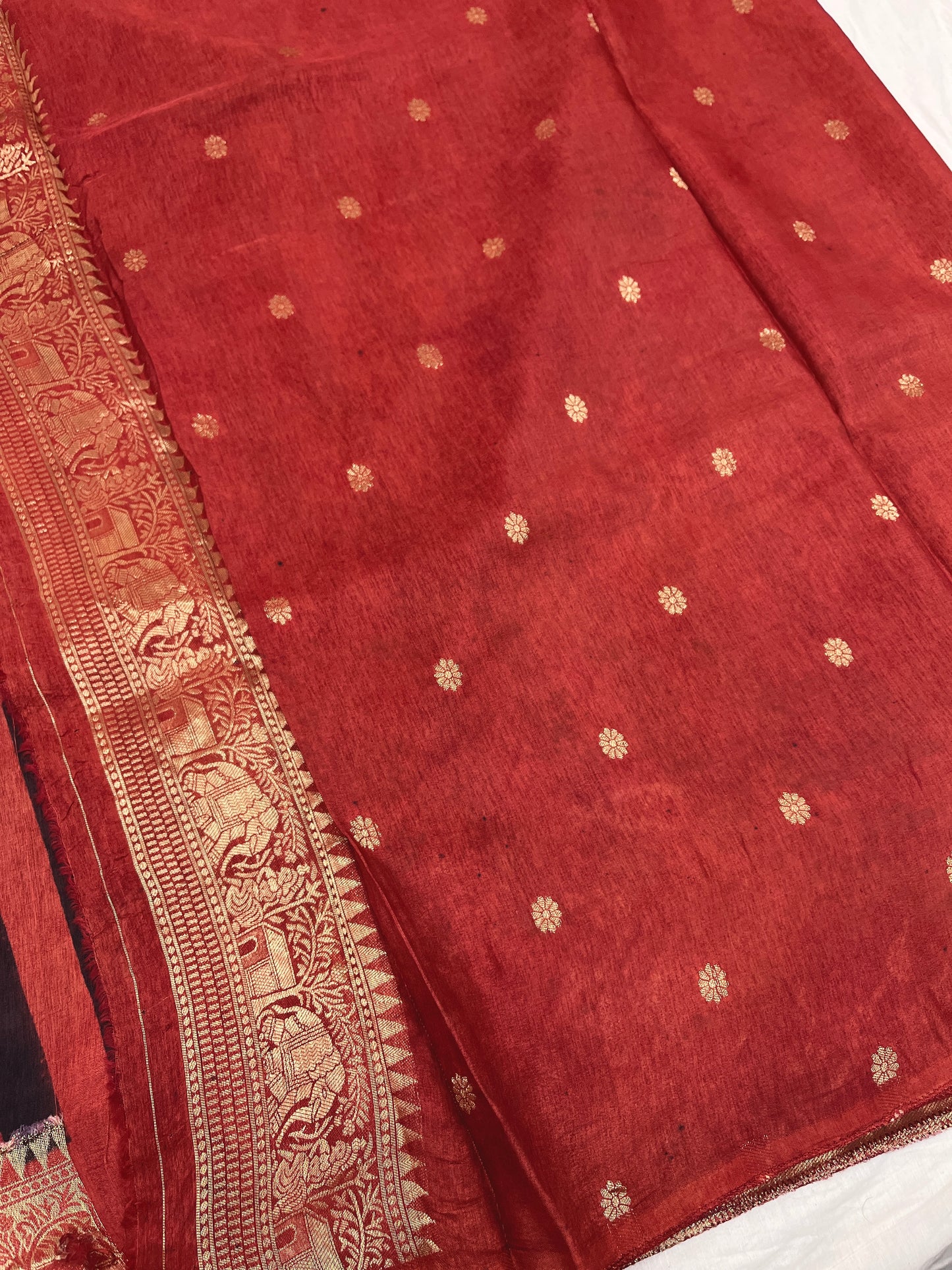 Ajrakh Dola Silk Saree 10