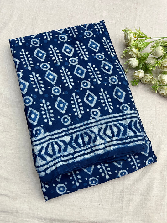 Indigo Modal Silk Saree 11