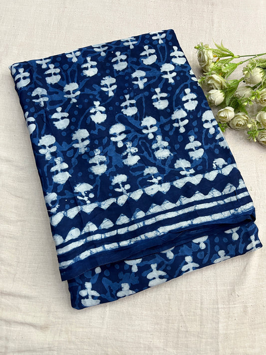 Indigo Modal Silk Saree 4