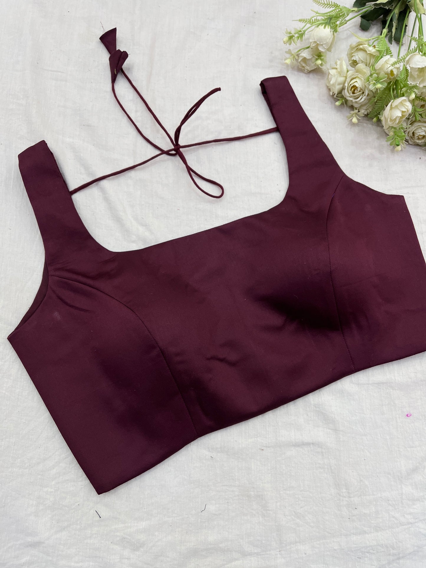 Maroon Garnett Backless Strap Blouse