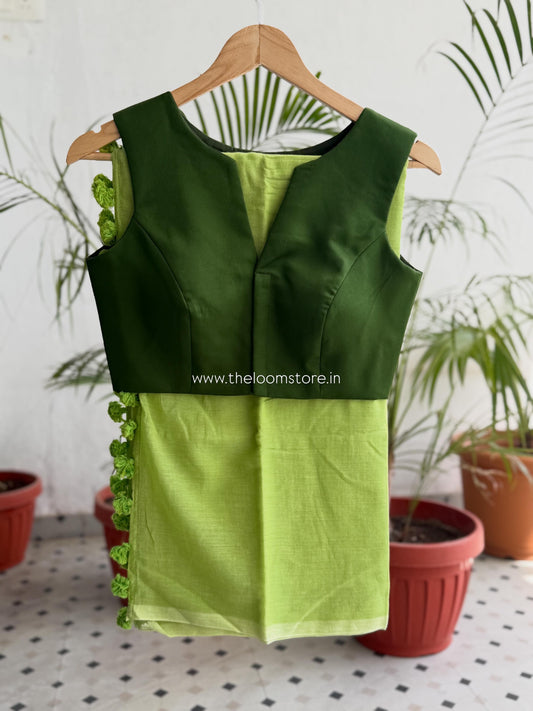 Kairi Panna Saree Blouse Combo Set