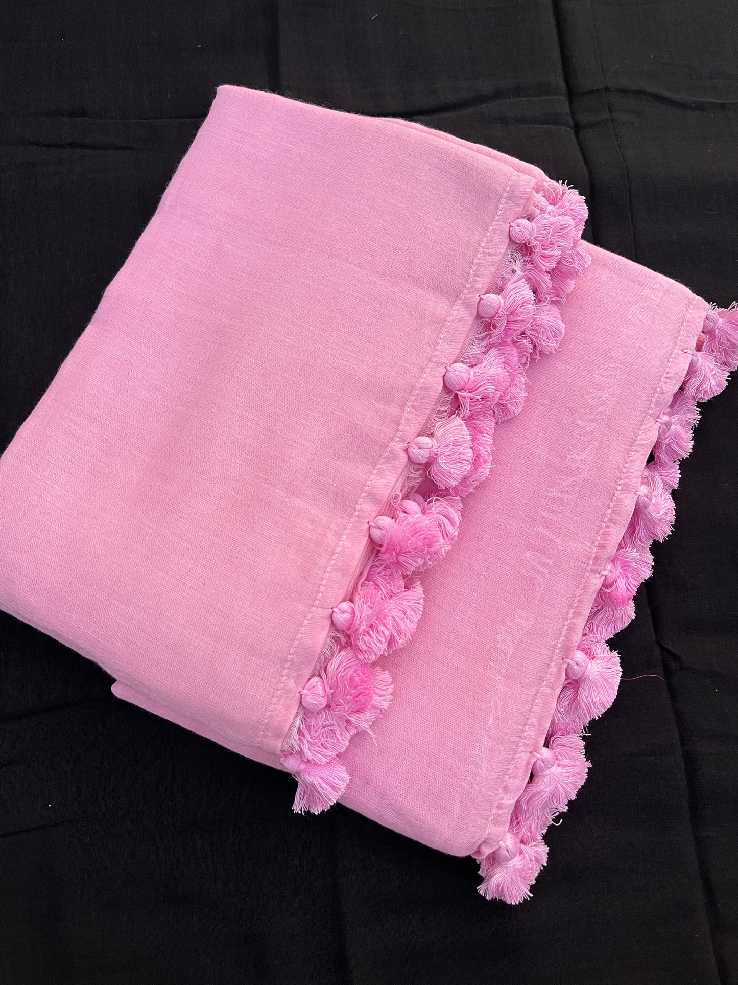 Boomer Pink Mulmul Cotton Saree