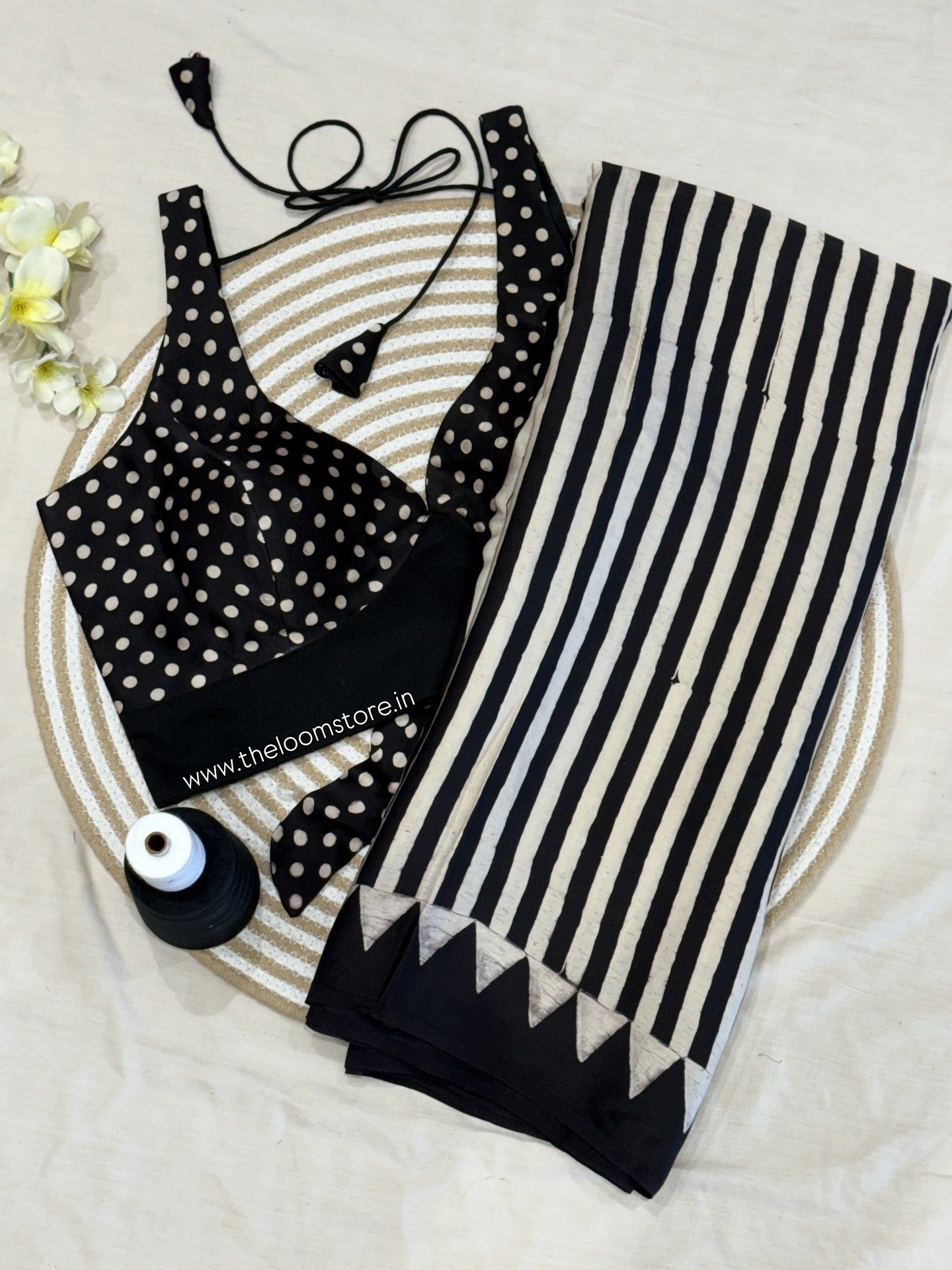 Nikhaar Ajrakh Modal Silk Saree Blouse Set (Dispatch Feb 25th, 2026)