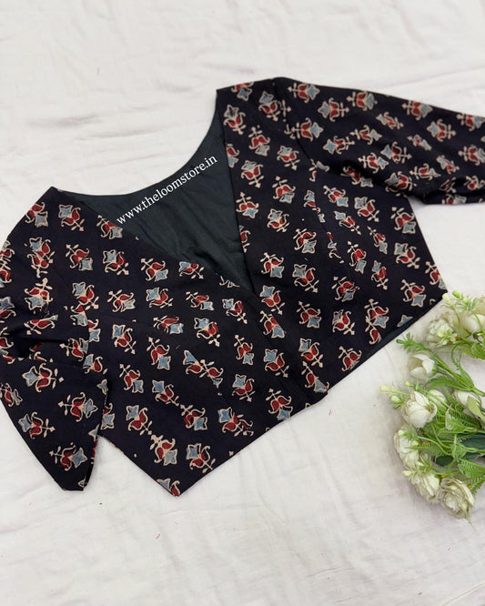 Varnika Ajrakh Blouse Elbow Sleeves