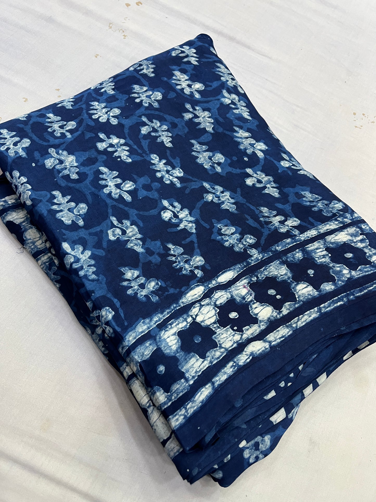 Indigo Modal Silk Saree 3