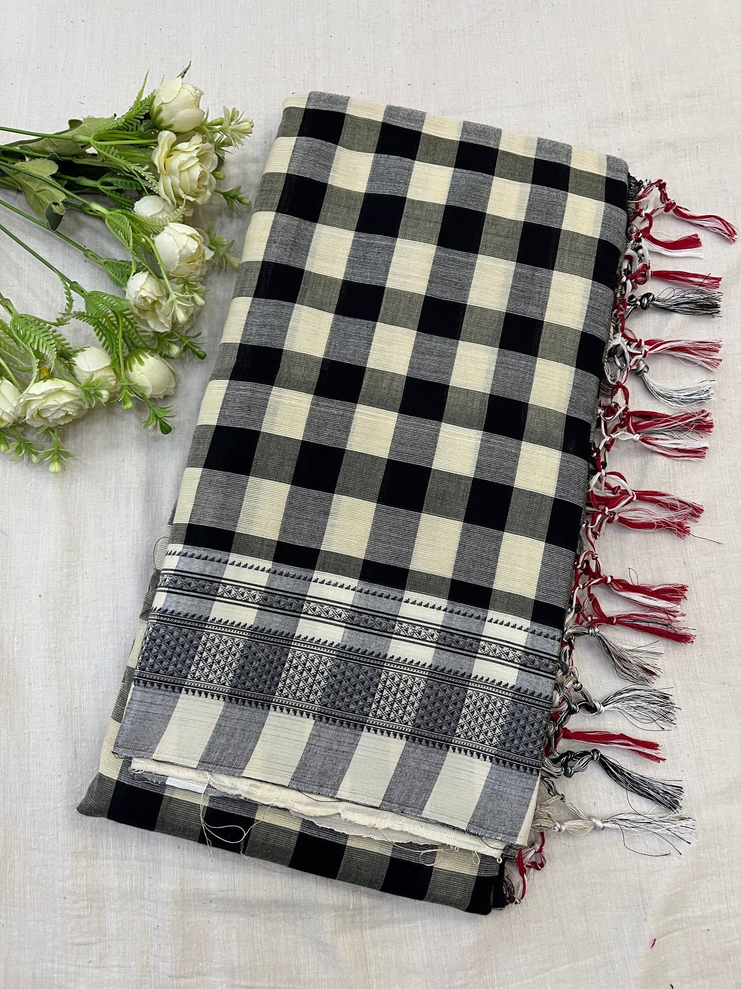 Foam Black Box Checks Ilkal Saree