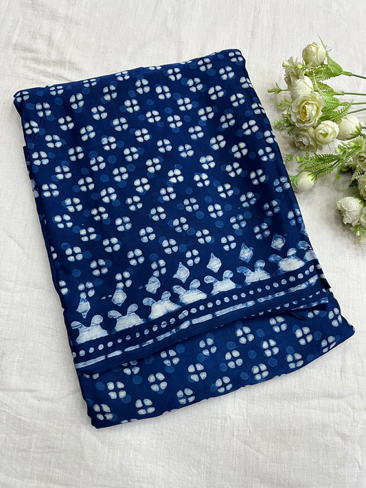 Indigo Modal Silk Saree 14