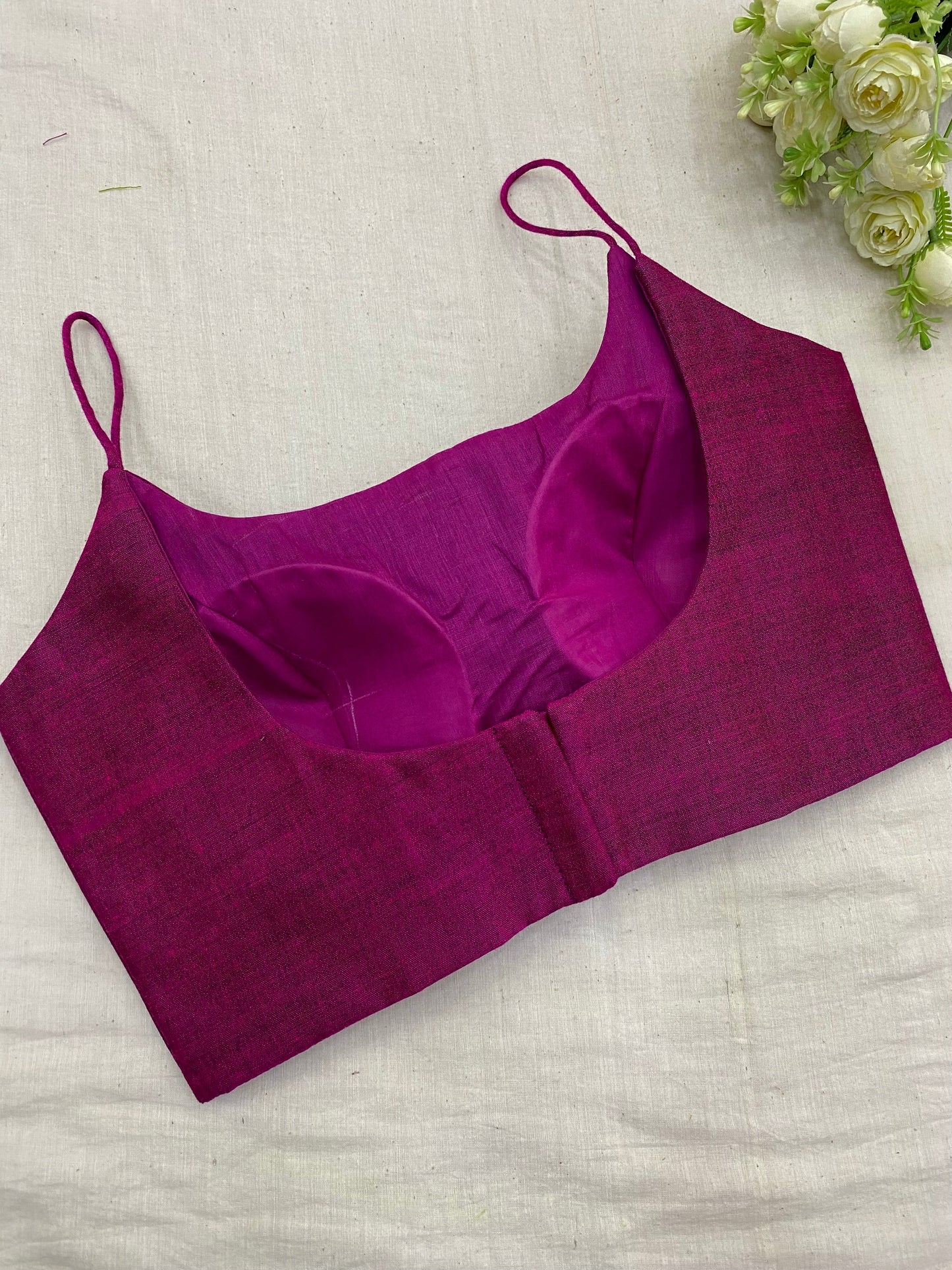 Mystic Rust Purple Saree Blouse Combo Set